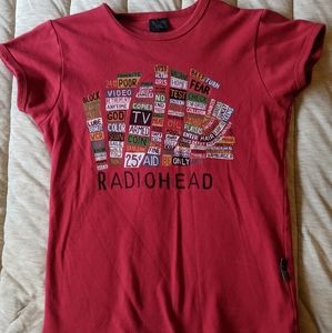 Radiohead Hail to the chief red graphic tee